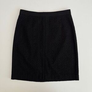 Ann Taylor Patterned‎ Textured Black Pencil Skirt, Ann Taylor Lace Design J19